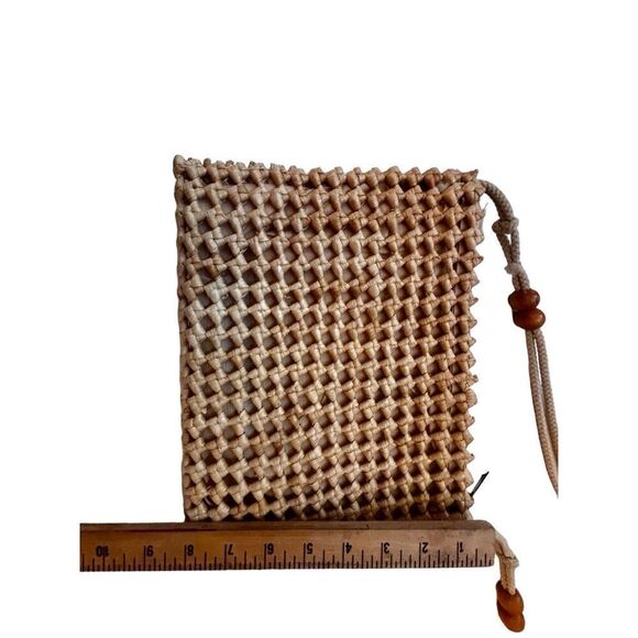 Walbrog natural straw basket weave shoulder bag made in Italy - Picture 4 of 16